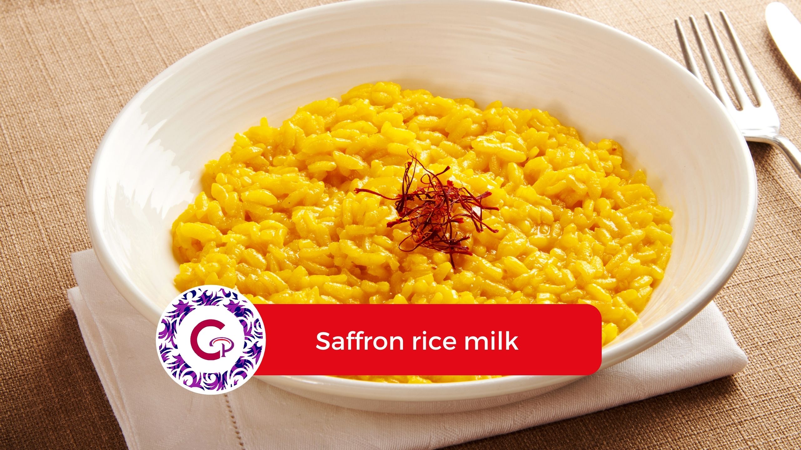 Saffron rice milk